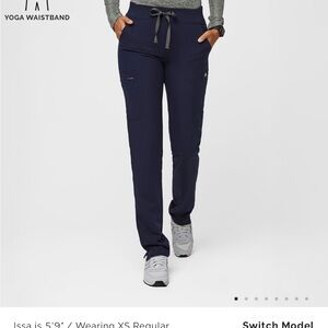 women's Navy Yola™ High Waisted 2.0 - Skinny Scrub Pant